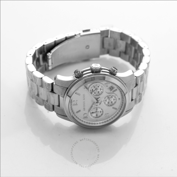 Michael Kors Silver Chronograph Watch 38mm MK5076 - Picture 2 of 13